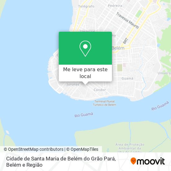 Cidade de Santa Maria de Belém do Grão Pará mapa