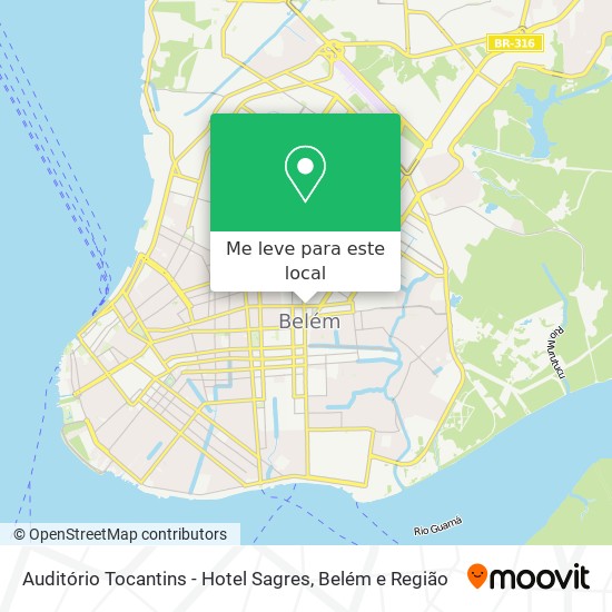 Auditório Tocantins - Hotel Sagres mapa