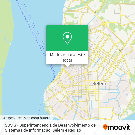 SUSIS - Superintendência de Desenvolvimento de Sistemas de Informação mapa