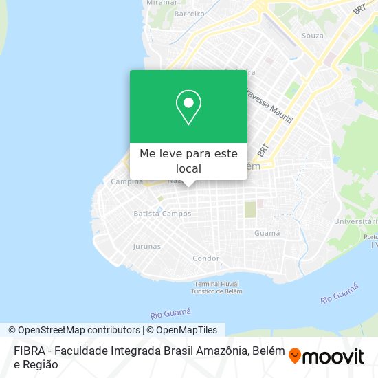 FIBRA - Faculdade Integrada Brasil Amazônia mapa