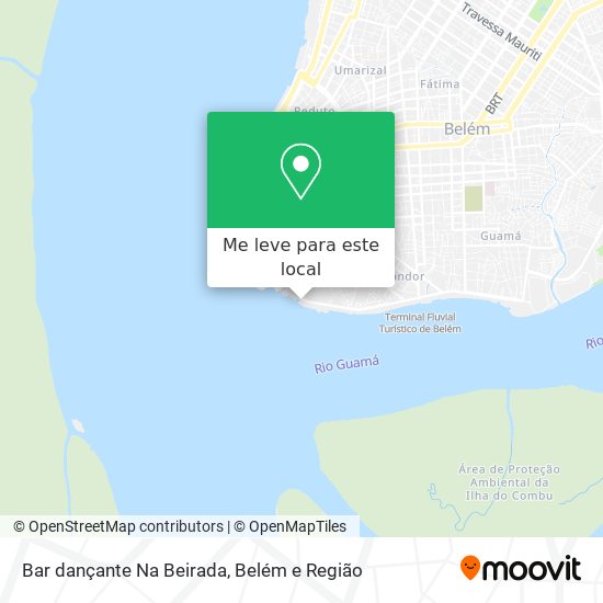 Bar dançante Na Beirada mapa
