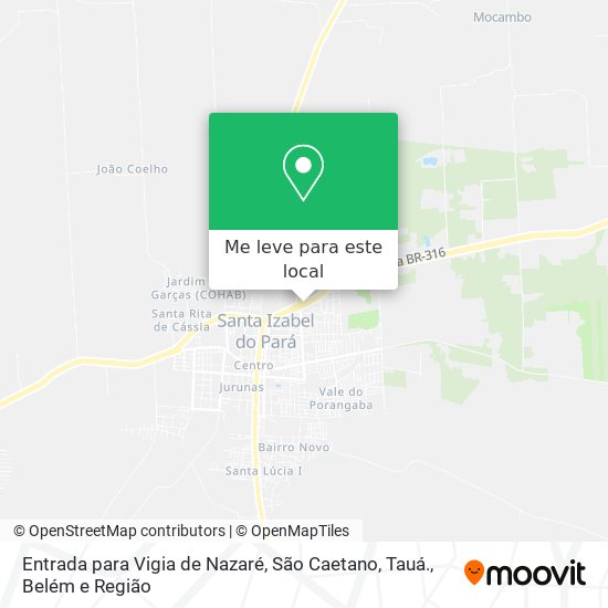 Entrada para Vigia de Nazaré, São Caetano, Tauá. mapa