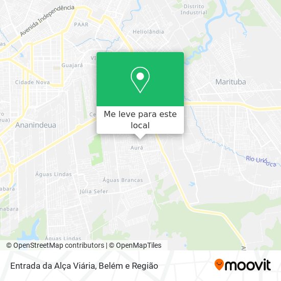 Entrada da Alça Viária mapa
