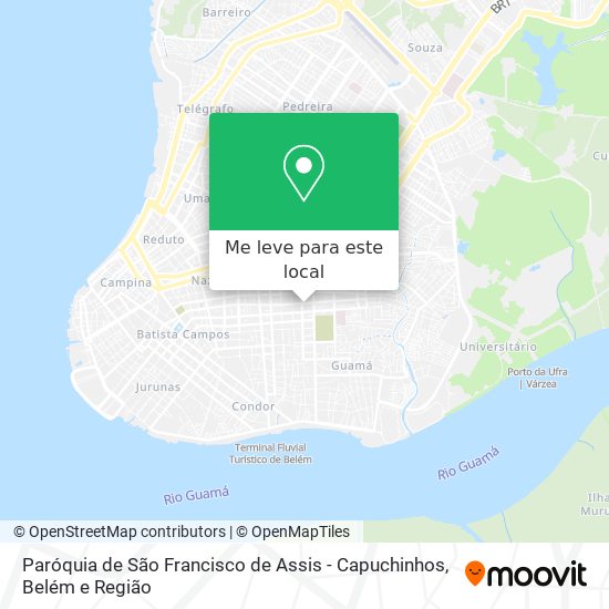 Paróquia de São Francisco de Assis - Capuchinhos mapa