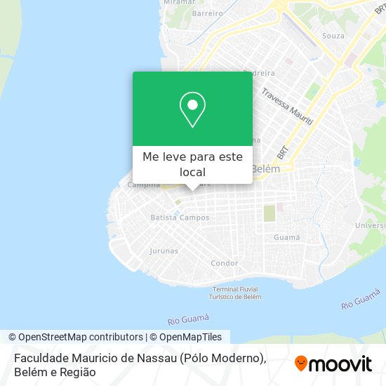 Faculdade Mauricio de Nassau (Pólo Moderno) mapa
