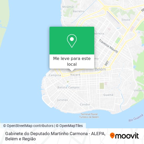 Gabinete do Deputado Martinho Carmona - ALEPA mapa