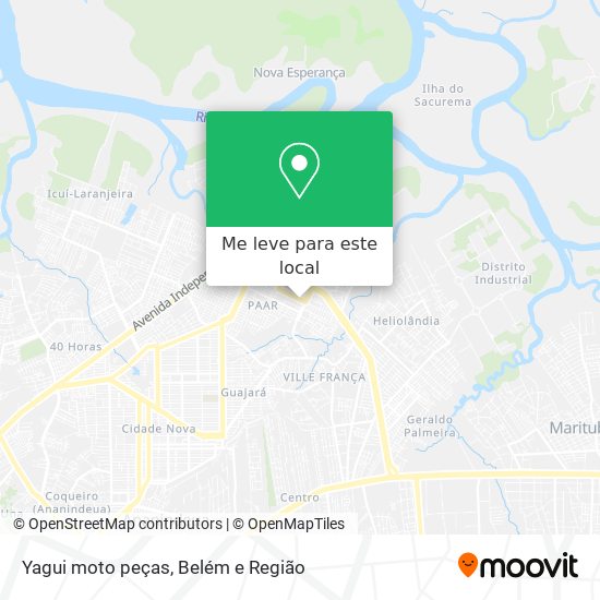 Yagui moto peças mapa