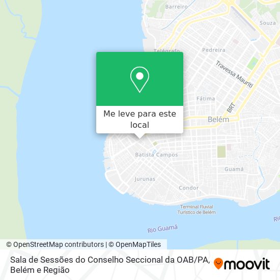 Sala de Sessões do Conselho Seccional da OAB / PA mapa