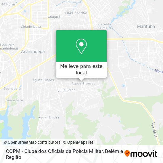 COPM - Clube dos Oficiais da Polícia Militar mapa