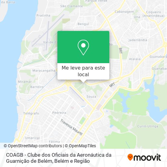 COAGB - Clube dos Oficiais da Aeronáutica da Guarnição de Belém mapa