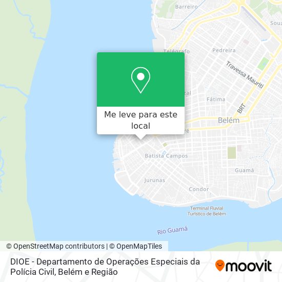 DIOE - Departamento de Operações Especiais da Polícia Civil mapa