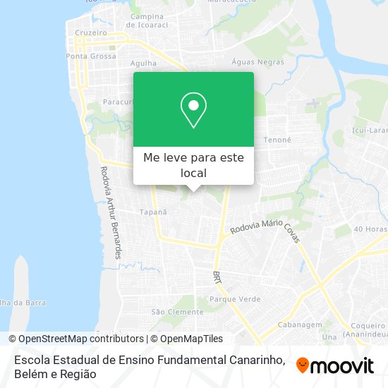 Escola Estadual de Ensino Fundamental Canarinho mapa