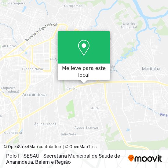 Pólo I - SESAU - Secretaria Municipal de Saúde de Ananindeua mapa