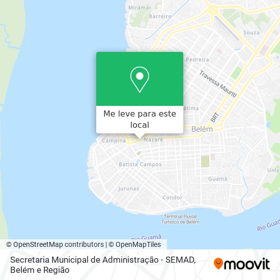 Secretaria Municipal de Administração - SEMAD mapa