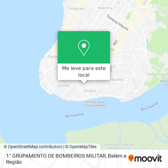 1° GRUPAMENTO DE BOMBEIROS MILITAR mapa
