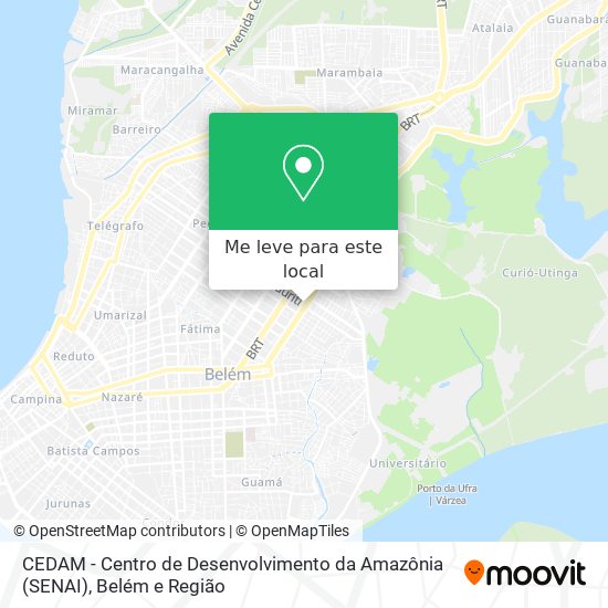 CEDAM - Centro de Desenvolvimento da Amazônia (SENAI) mapa