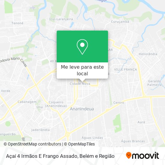 Açaí 4 Irmãos E Frango Assado mapa