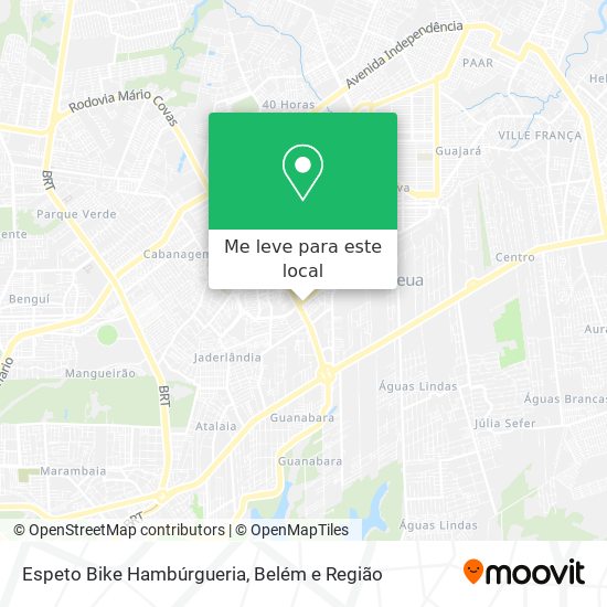 Espeto Bike Hambúrgueria mapa