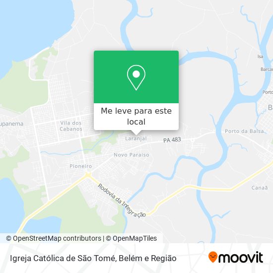 Igreja Católica de São Tomé mapa