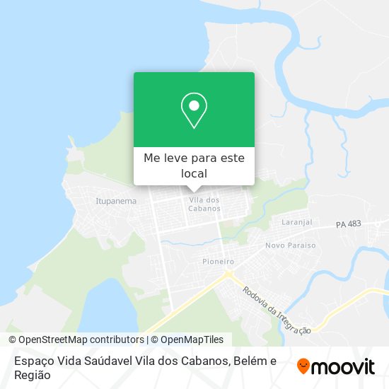 Espaço Vida Saúdavel Vila dos Cabanos mapa