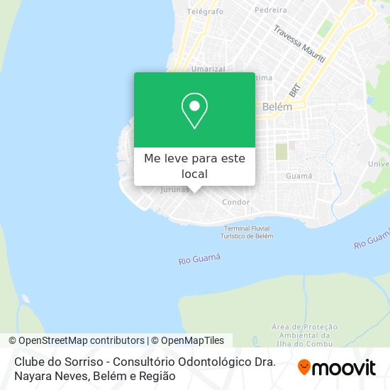 Clube do Sorriso - Consultório Odontológico Dra. Nayara Neves mapa