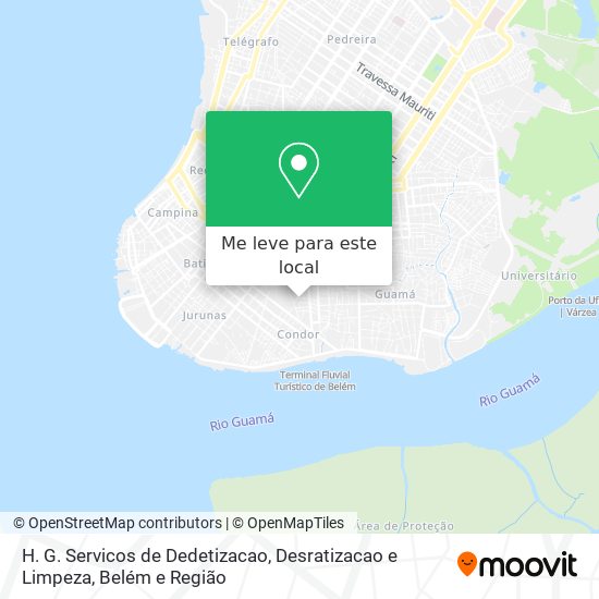 H. G. Servicos de Dedetizacao, Desratizacao e Limpeza mapa
