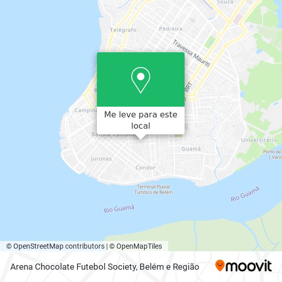 Arena Chocolate Futebol Society mapa