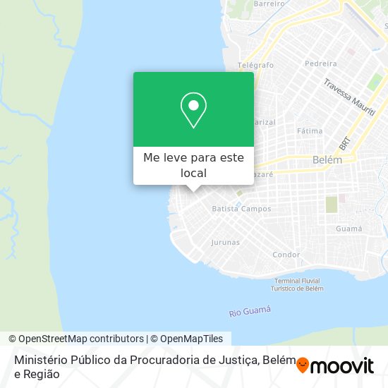 Ministério Público da Procuradoria de Justiça mapa