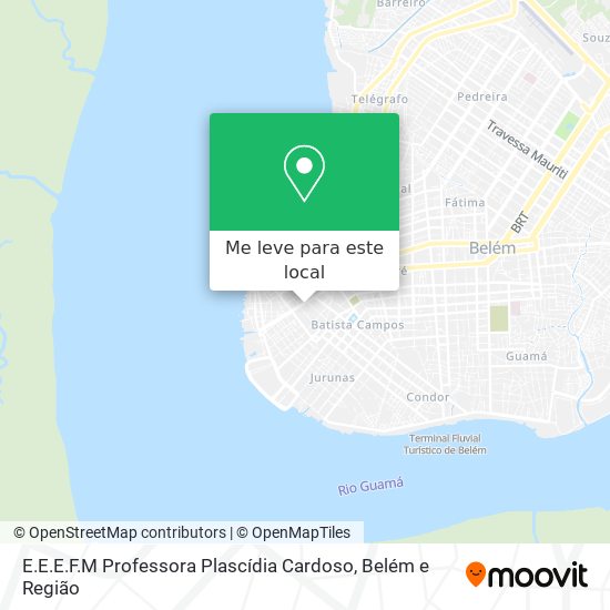 E.E.E.F.M Professora Plascídia Cardoso mapa