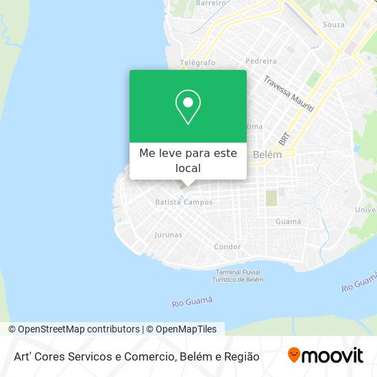 Art' Cores Servicos e Comercio mapa