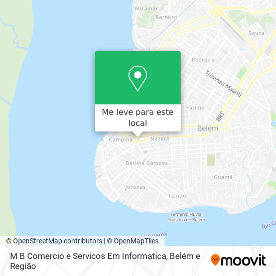 M B Comercio e Servicos Em Informatica mapa