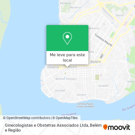 Ginecologistas e Obstetras Associados Ltda mapa