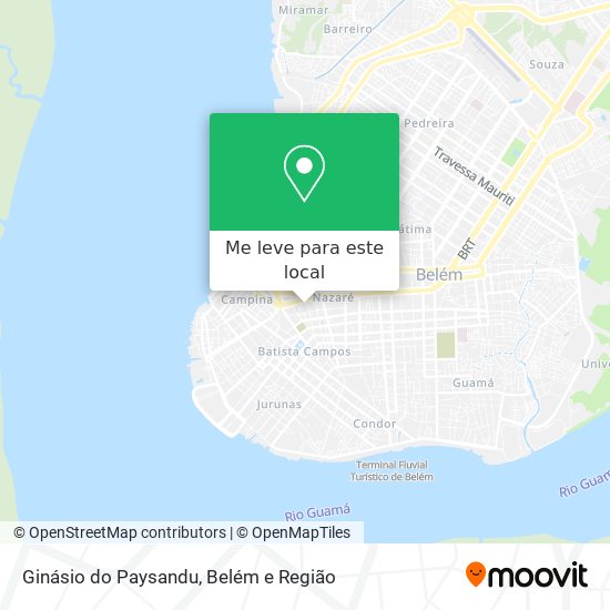 Ginásio do Paysandu mapa