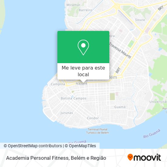 Academia Personal Fitness mapa