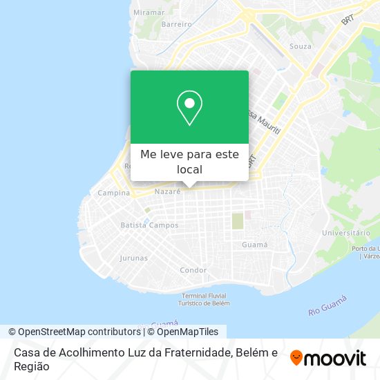 Casa de Acolhimento Luz da Fraternidade mapa
