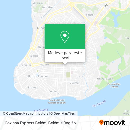 Coxinha Express Belém mapa