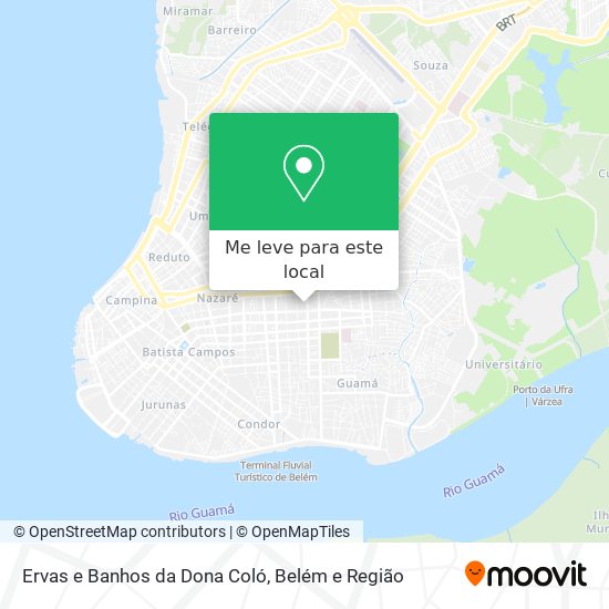 Ervas e Banhos da Dona Coló mapa