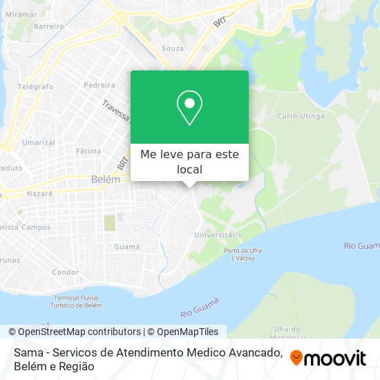 Sama - Servicos de Atendimento Medico Avancado mapa