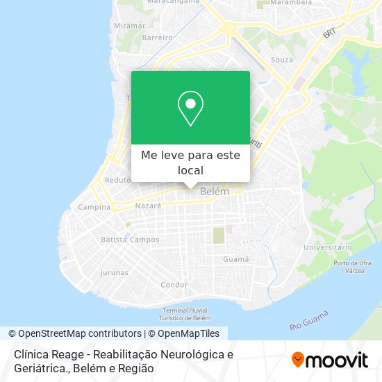 Clínica Reage - Reabilitação Neurológica e Geriátrica. mapa