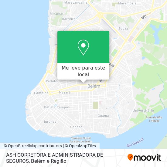 ASH CORRETORA E ADMINISTRADORA DE SEGUROS mapa