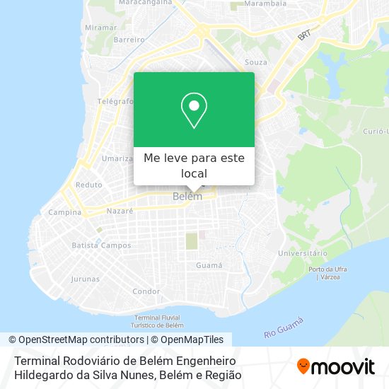Terminal Rodoviário de Belém Engenheiro Hildegardo da Silva Nunes mapa