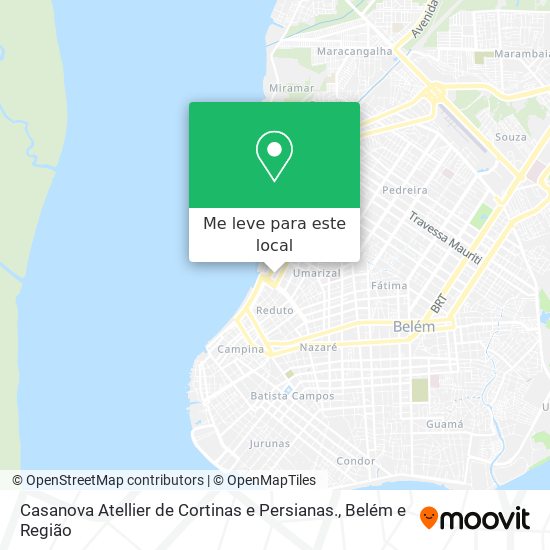 Casanova Atellier de Cortinas e Persianas. mapa