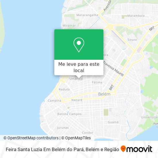 Feira Santa Luzia Em Belém do Pará mapa
