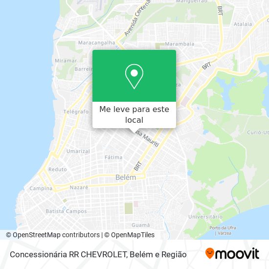 Concessionária RR CHEVROLET mapa