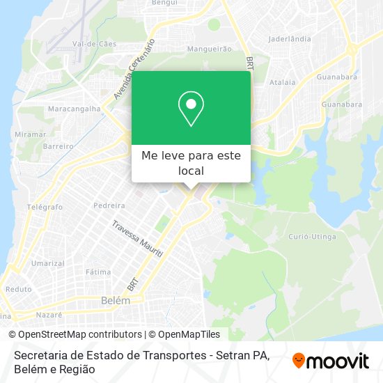 Secretaria de Estado de Transportes - Setran PA mapa