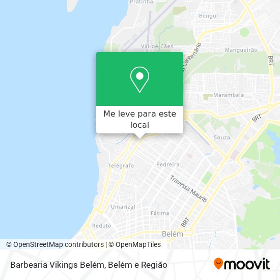 Barbearia Vikings Belém mapa