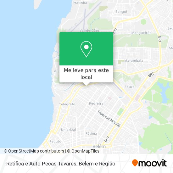 Retifica e Auto Pecas Tavares mapa