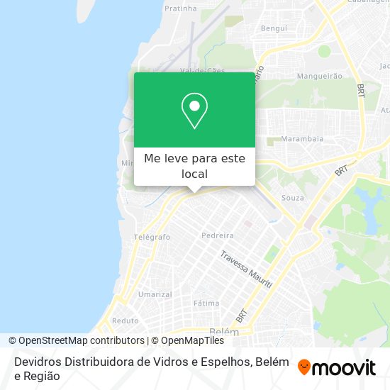 Devidros Distribuidora de Vidros e Espelhos mapa