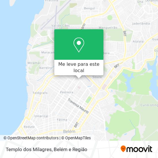 Templo dos Milagres mapa
