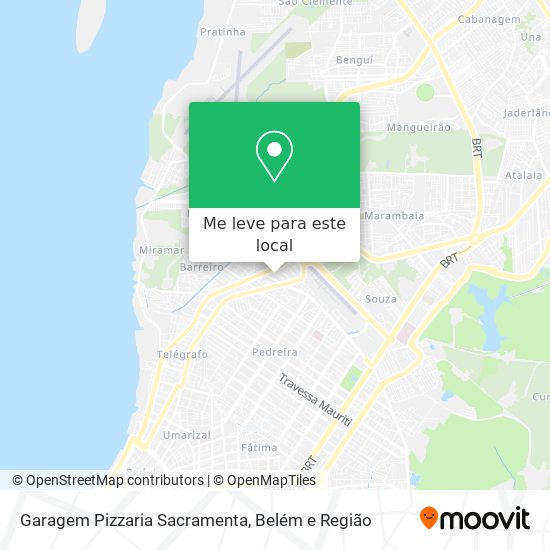 Garagem Pizzaria Sacramenta mapa